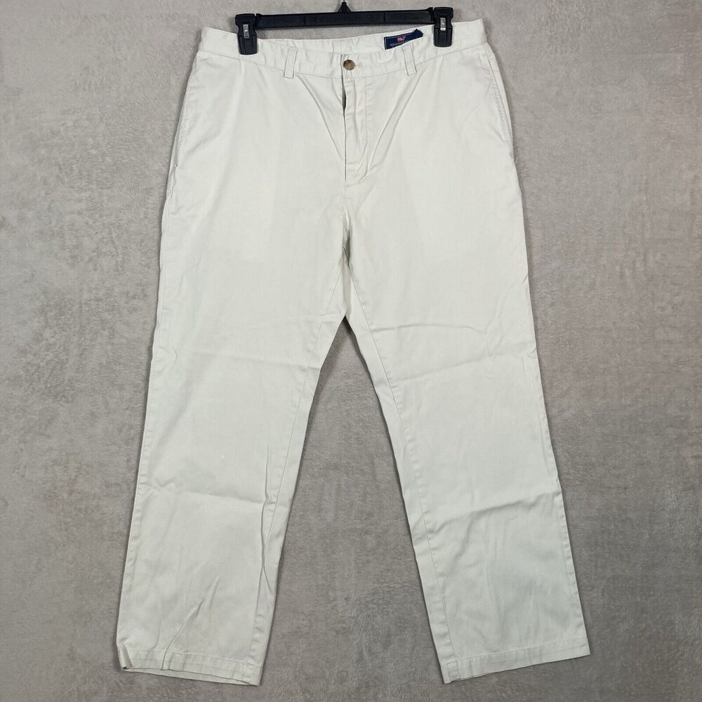 Vineyard Vines White Chinos Relaxed Fit Cotton